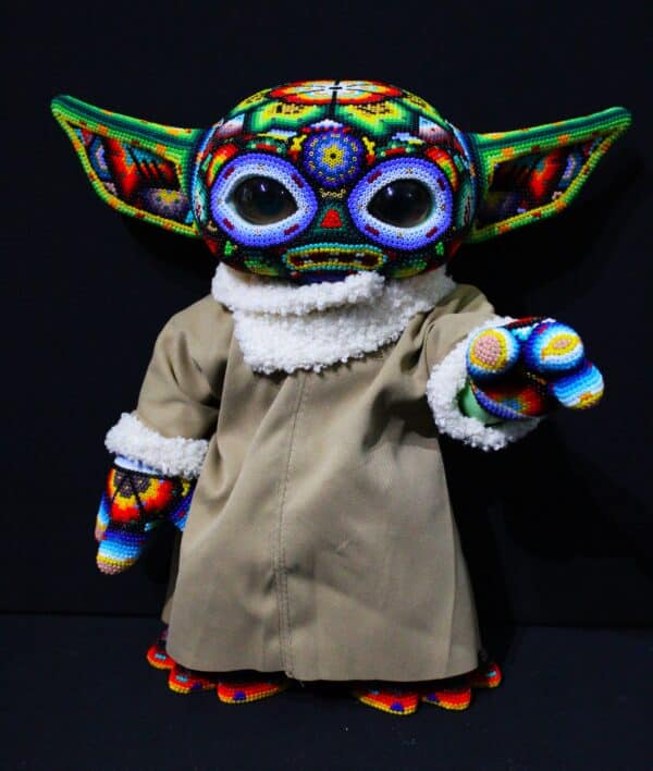 CHROMA aka Rick Wolfryd "Baby Yoda" de la Serie Huichol 2024 - Image 3