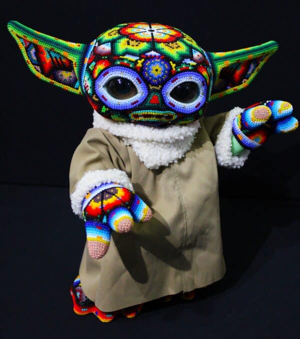CHROMA aka Rick Wolfryd "Baby Yoda" de la Serie Huichol 2024 - Image 11